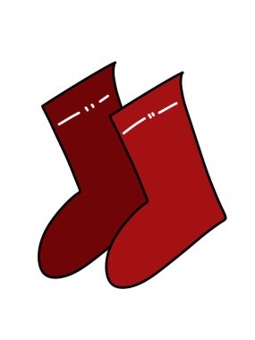 beyaz arkaplanda noel çorabı