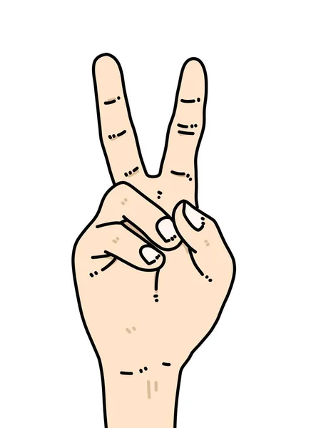 Hand Drawn Cartoon Gesture White Background — Stock Photo, Image
