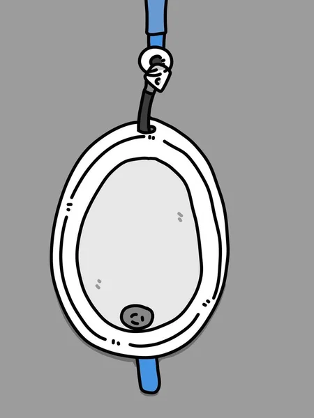 Kartun Urinal Pada Latar Belakang Abu Abu — Stok Foto