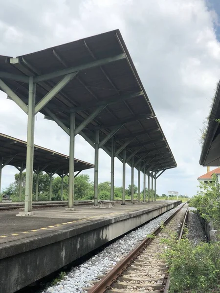 Railway Tracks City Chachoengsao Thailand — Stock Photo, Image