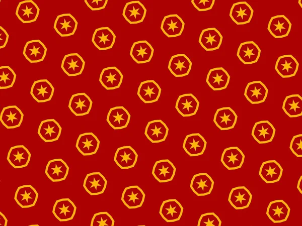 Fundo Abstrato Com Padrão Estrelas Vermelhas Amarelas — Fotografia de Stock