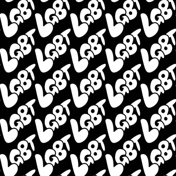 Seamless Pattern Text Lgbt Cartoon — Stock Photo, Image