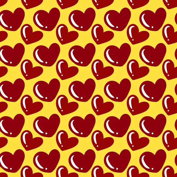 Seamless Pattern Hearts Cartooon — Stock Photo, Image
