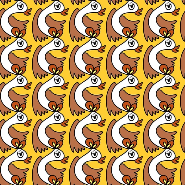Seamless Pattern Bird Cartoon — Stock Photo, Image