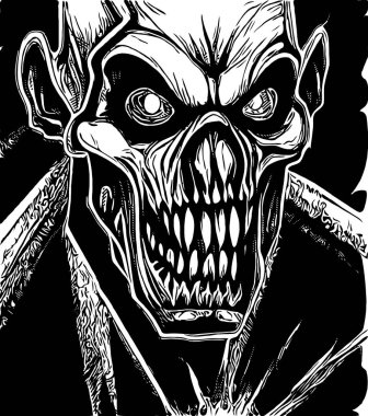 kafatası kemikleri ve karikatür arkaplanı