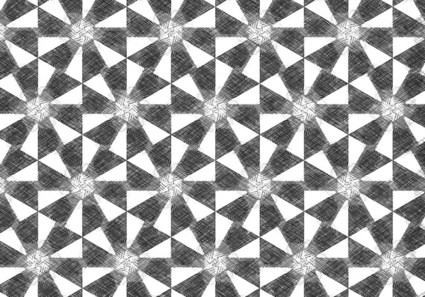 Abstract Geometrisch Zwart Wit Patroon — Stockfoto