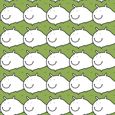seamless pattern with cute cartoon