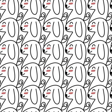 Sevimli köpek çizgi filminin kusursuz deseni