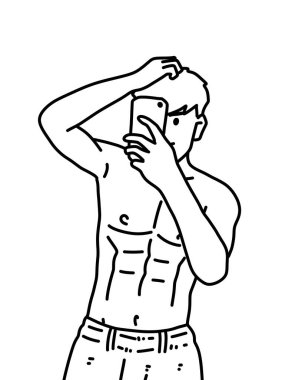 insan karikatürünün siyah ve beyaz renkleri