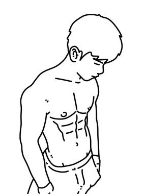 insan karikatürünün siyah ve beyaz renkleri