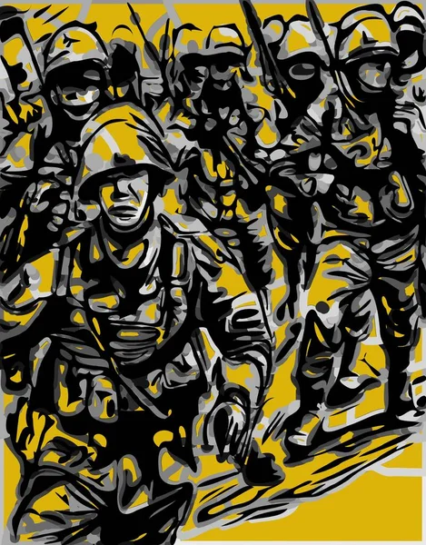 Kunst Kleur Van Het Leger Oorlog — Stockfoto
