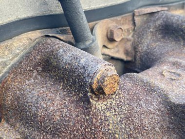 close up old rusty metal wheel