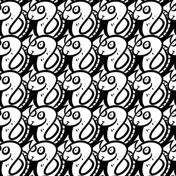 Modello Senza Soluzione Continuità Cartone Animato Serpente — Foto Stock