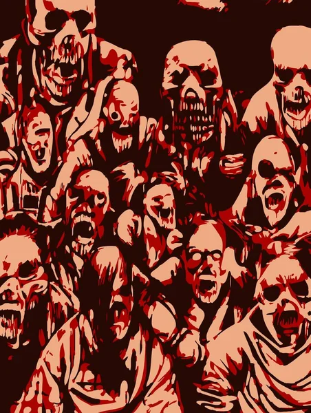 Art Color Zombies Cartoon — Stock Photo, Image