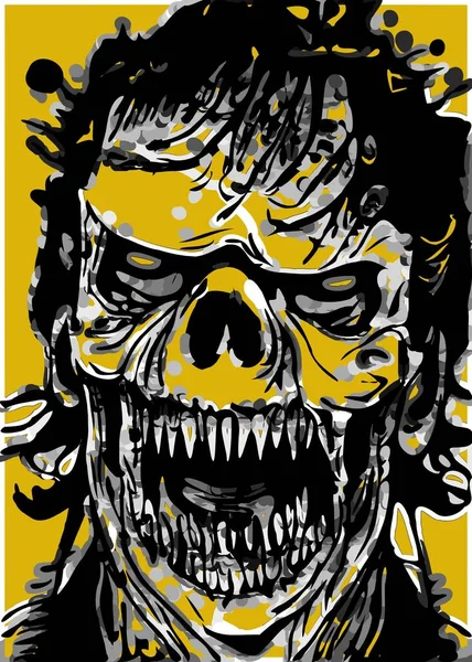 Kunst Kleur Van Zombie Cartoon — Stockfoto