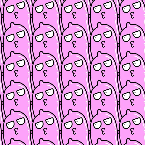 可愛いコンドームの漫画のシームレスなパターン — ストック写真