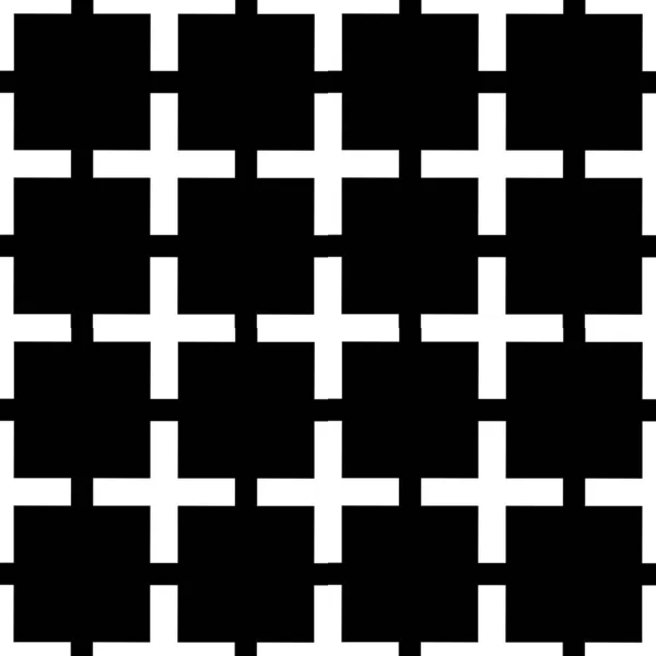 Fekete Fehér Geometriai Zökkenőmentes Minta — Stock Fotó