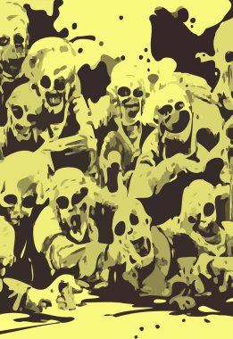 Zombi çizgi filminin sanat rengi