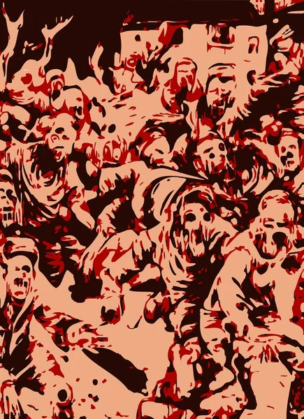 Художественный Цвет Мультфильма Зомби — стоковое фото