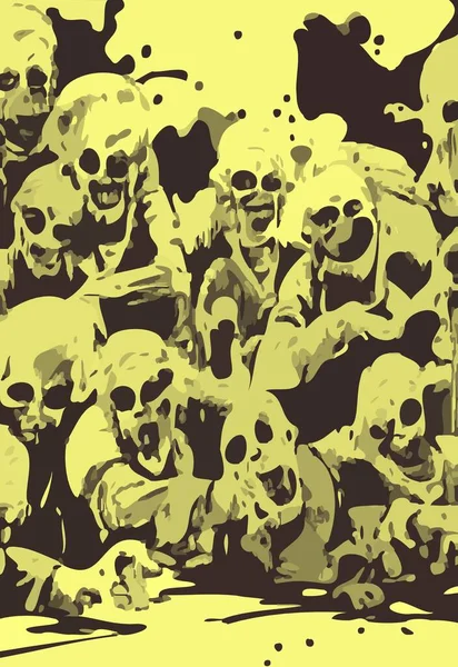 Kolor Sztuki Zombie Kreskówki — Zdjęcie stockowe