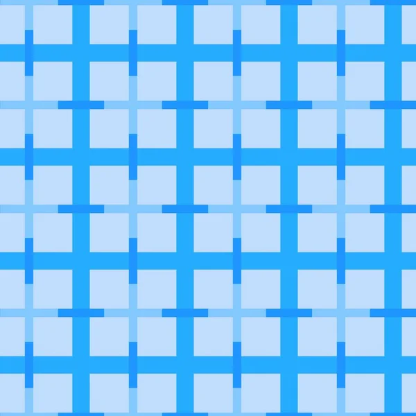青い正方形と白い正方形のシームレスなパターン — ストック写真