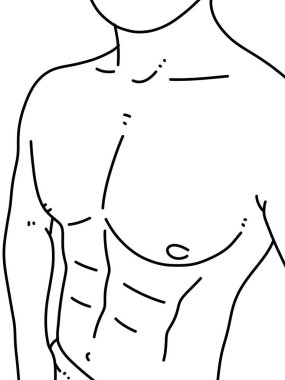 Siyah ve beyaz renkli insan çizgi filmi.