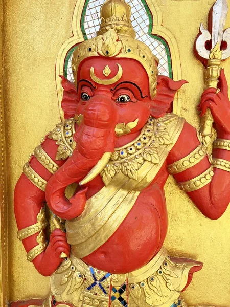 Zlatá Ganesha Socha Chrámu — Stock fotografie