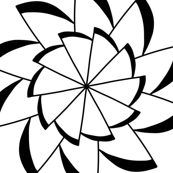Abstract Geometrisch Patroon Met Zwarte Witte Lijnen — Stockfoto