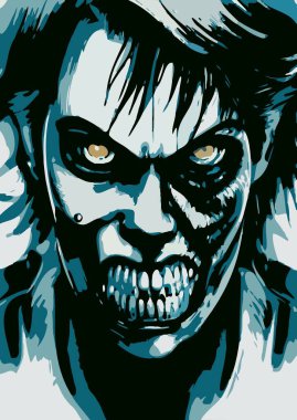 Zombi çizgi filminin sanat rengi