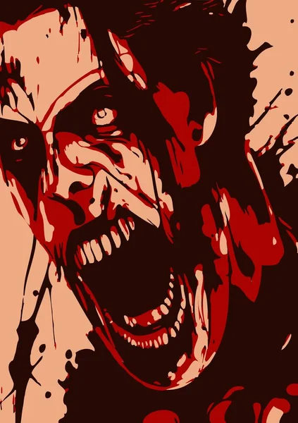 Colore Dell Arte Del Cartone Animato Zombie — Foto Stock