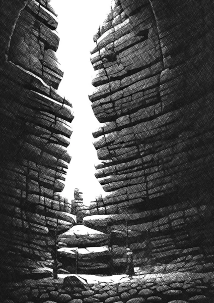 Czarny Biały Kamienne Tło Górskie — Zdjęcie stockowe