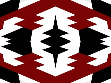 Geometrik tasarım elemanları ile soyut desen. 