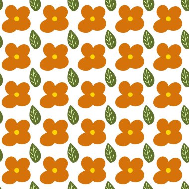 Çiçek karikatürünün kusursuz deseni