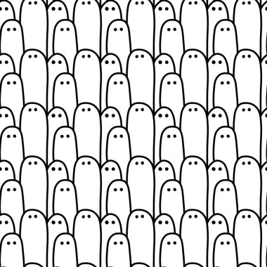 Tatlı hayalet çizgi filmiyle kusursuz bir desen.