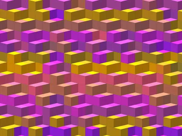 Abstract Colorful Hexagon Cubes Generative Art Background Illustration — Fotografia de Stock