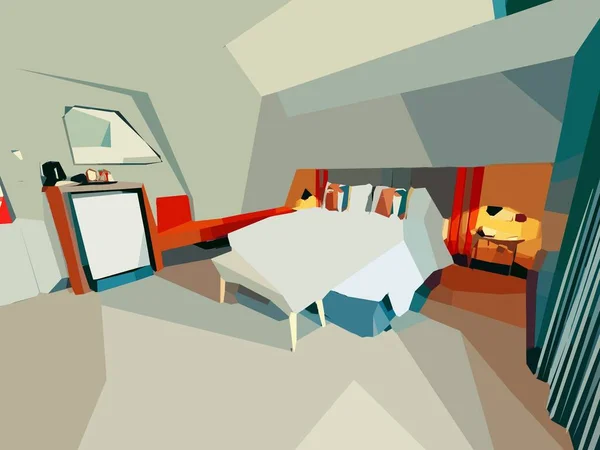 Kunst Farbe Des Schlafzimmers Hintergrund — Stockfoto