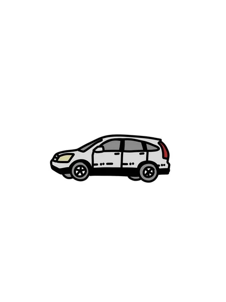 Auto Cartoon Auf Weißem Hintergrund — Stockfoto