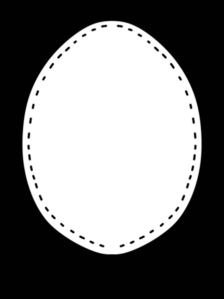 Schwarzer Runder Rahmen Mit Schatten Auf Weißem Hintergrund — Stockfoto