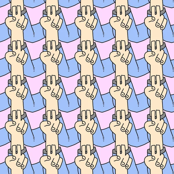 Seamless Pattern Hand Cartoon — Stock Photo, Image