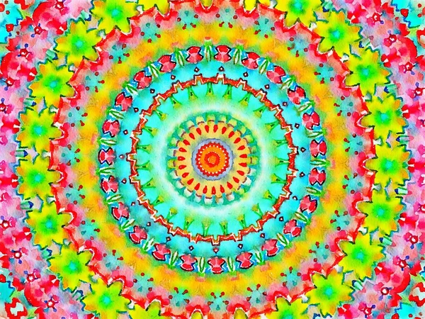 Soyut Renkli Fraktal Desen Güzel Kaleydoskop Arkaplan Tasarımı — Stok fotoğraf