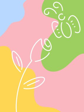 Çiçek resimli güzel tasarım kompozisyonu