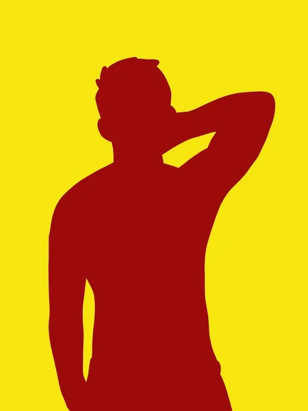 Silhouette Man Background — Stock Photo, Image