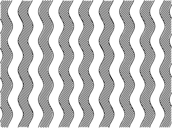 Abstrakter Geometrischer Hintergrund Mit Linien Und Wellen — Stockfoto