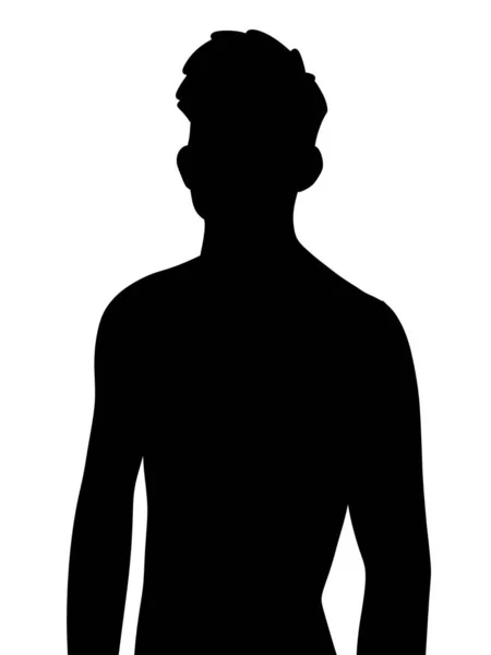 一个男人在白色背景上的轮廓 — 图库照片