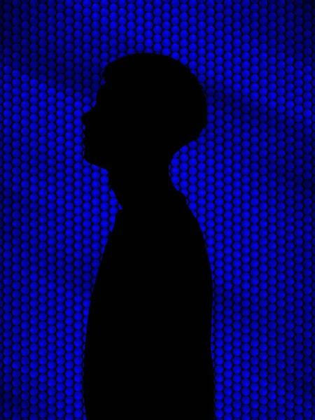 青の背景色の男 — ストック写真