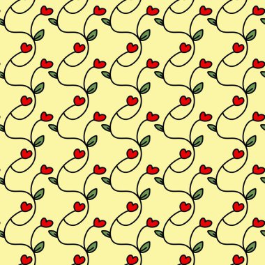 Çiçek karikatürünün kusursuz deseni