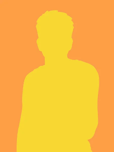 man silhouette illustration in flat style.