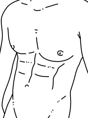 Siyah ve beyaz renkli insan çizgi filmi.