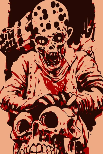 僵尸漫画的艺术色彩 — 图库照片