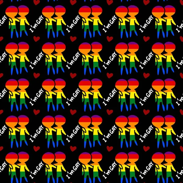 Sem Costura Padrão Gay Cartoon — Fotografia de Stock